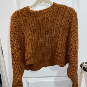 Forever 21 Cropped Crew-Neck Sweater